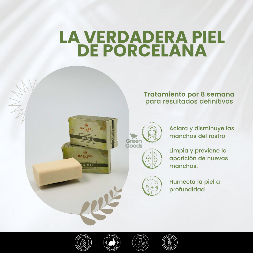 Jabón de Arroz🌾-Piel de Porcelana 💥Mega Oferta PAGA 1 LLEVA 3