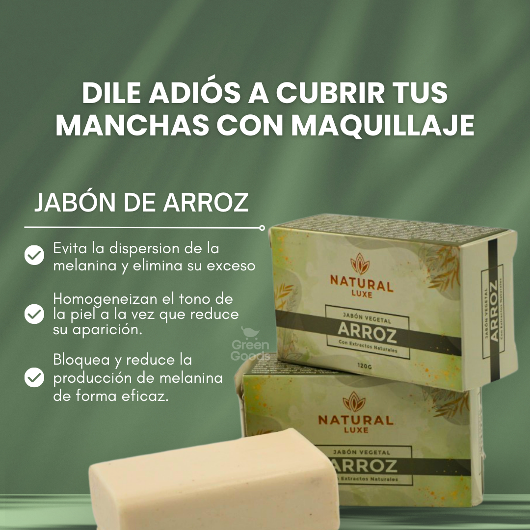 Jabón de Arroz🌾-Piel de Porcelana 💥Mega Oferta PAGA 1 LLEVA 3