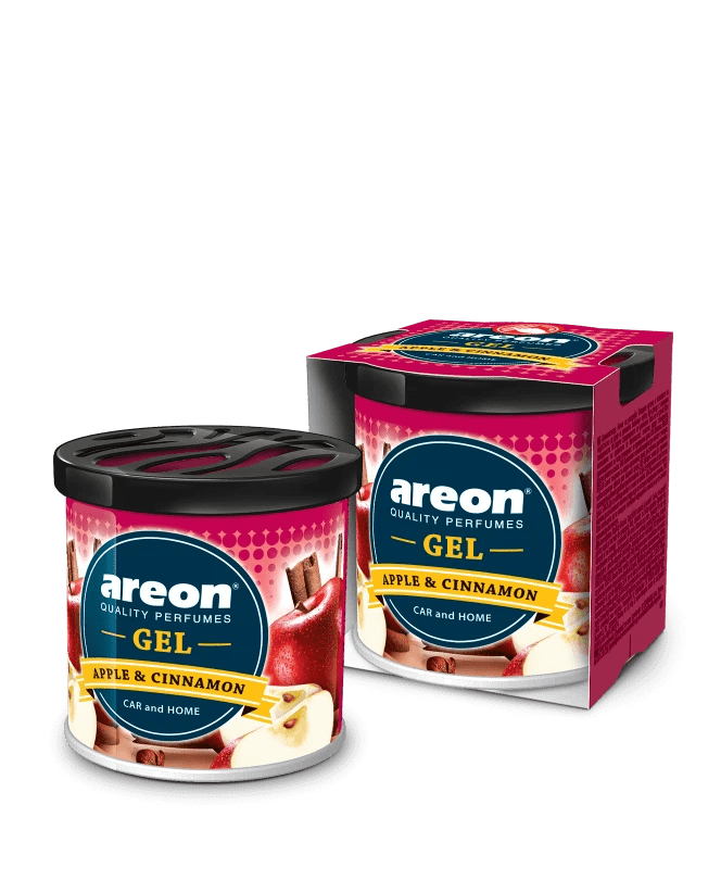 Tienda encarGO! Hogar, Vehículos Manzana & Canela AREON®️ Gel Can 80gr Fragancias Clásicas (Pack x 2 unidades)