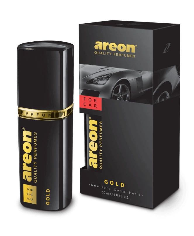 Tienda encarGO! Vehículos Gold Perfume Premium Para Carro AREON®️ Envase de Metal