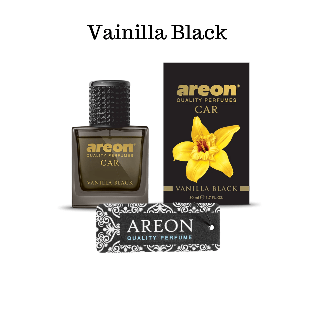 Tienda encarGO! Vehículos Vainilla Black Perfume Premium Para Carro AREON®️ Envase de Lujo